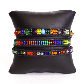 3 Wrap Crystal Bracelet - #101 Multi, Magnetic Clasp!