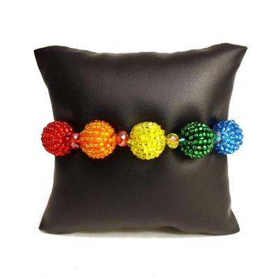 Small Fiesta Bracelet - #116 Rainbow, Magnetic Clasp!