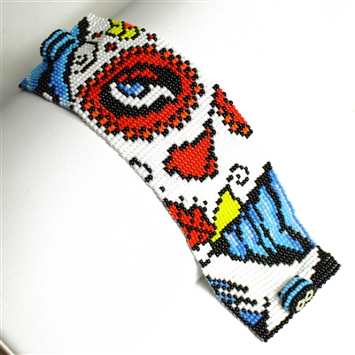 Day of the Dead Bracelet #5, Double Magnetic Clasp!