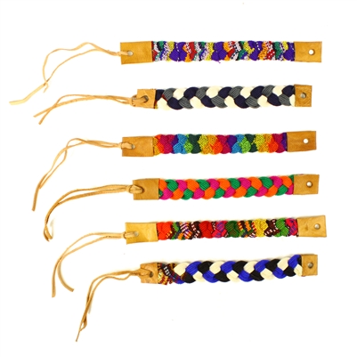 Braided Tie Bracelets (Pack of 12 Assorted Colors)