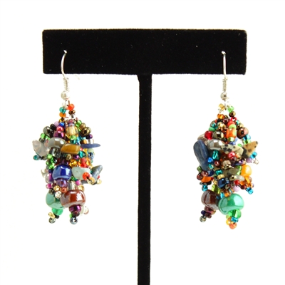 Fuzzy Earrings - #101 Multi