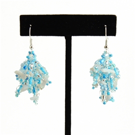 Fuzzy Earrings - #208 Light Blue