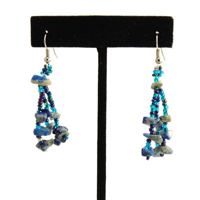 3 Drop Earrings - #108 Blue