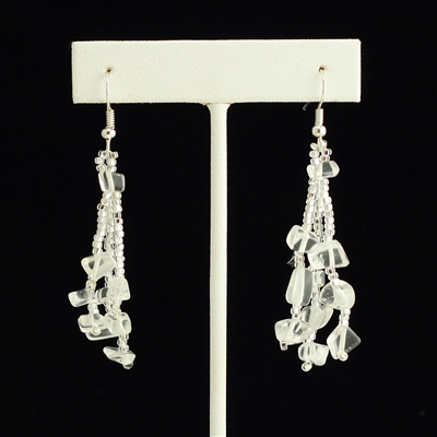 3 Drop Earrings - #206 Crystal