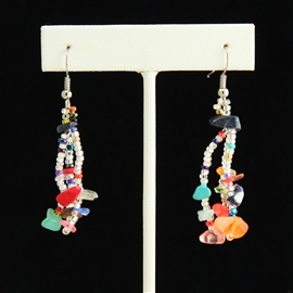 3 Drop Earrings - #291 Crystal and Multi