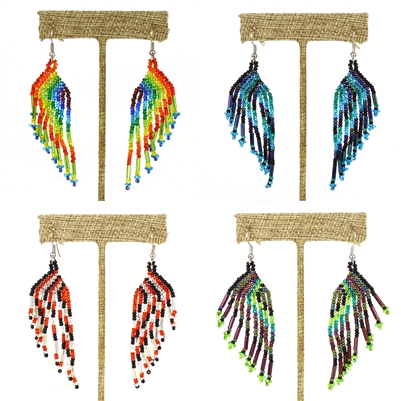 Classic Fringe Earring - Assorted Jewel Tones