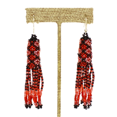 Zulu Earrings - #110 Red Coral