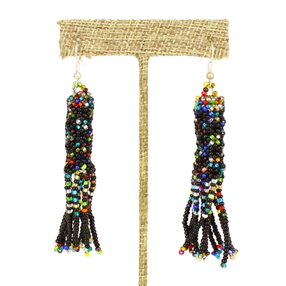 Zulu Earrings - #151 Black and Multi