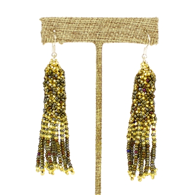 Zulu Earrings - #353 Bronze and Gold