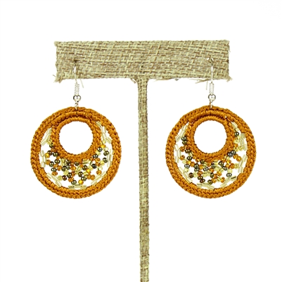 Woven Earrings, Small - #103 Earth