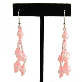 3 Drop Solid Earrings - #164 Pink