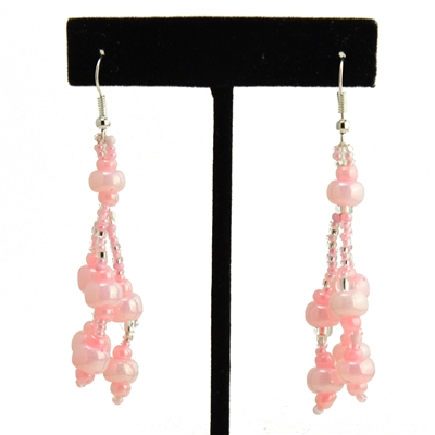 3 Drop Solid Earrings - #164 Pink