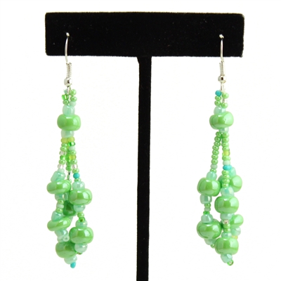 3 Drop Solid Earrings - #211 Lime