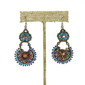 Crystal Canasta Earrings - #106 Desert Sunset