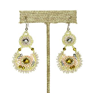 Crystal Canasta Earrings - #160 Metallic