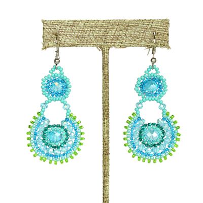 Crystal Canasta Earrings - #231 Turquoise