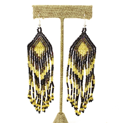 Forever Fringe Earring - #104 Black and Gold