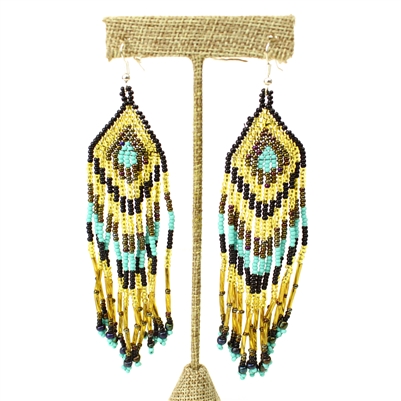 Forever Fringe Earring - #132 Turquoise and Gold