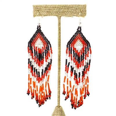 Forever Fringe Earring - #406 Red and Crystal