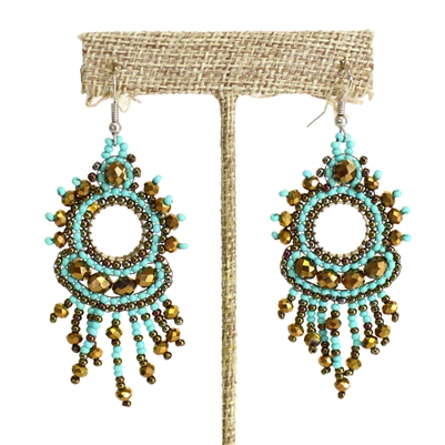 Sol Earring - #131 Turquoise and Bronze