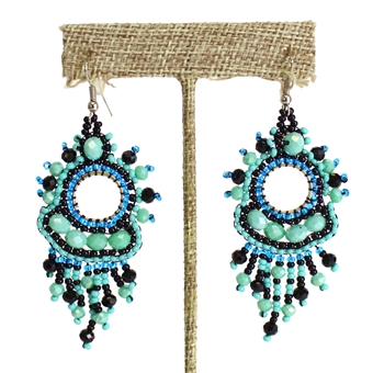 Sol Earring - #133 Turquoise and Black