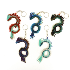 Dragon Keychain - Assorted Colors, 4.5-5" head to tail