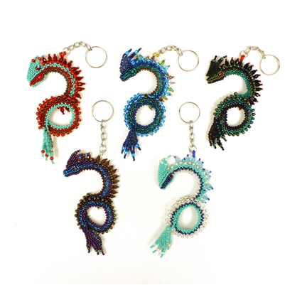 Dragon Keychain - Assorted Colors, 4.5-5" head to tail