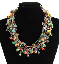 Full of Goodies Necklace, 19" - #101 Multi, Magnetic Clasp!