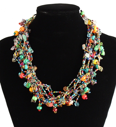 Full of Goodies Necklace, 19" - #101 Multi, Magnetic Clasp!