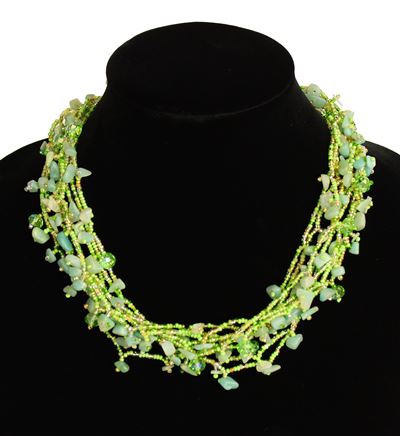 Full of Goodies Necklace, 19" - #211 Lime