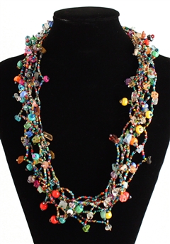 Full of Goodies Necklace, 24" - #101 Multi, Magnetic Clasp!