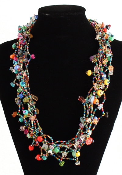 Full of Goodies Necklace, 24" - #101 Multi, Magnetic Clasp!