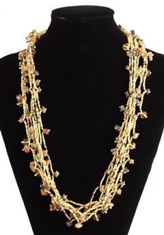 Full of Goodies Necklace, 24" - #113 Sand, Magnetic Clasp!