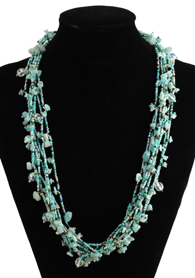 Full of Goodies Necklace, 24" - #162 Mint, Magnetic Clasp!