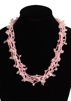 Full of Goodies Necklace, 24" - #164 Pink, Magnetic Clasp!