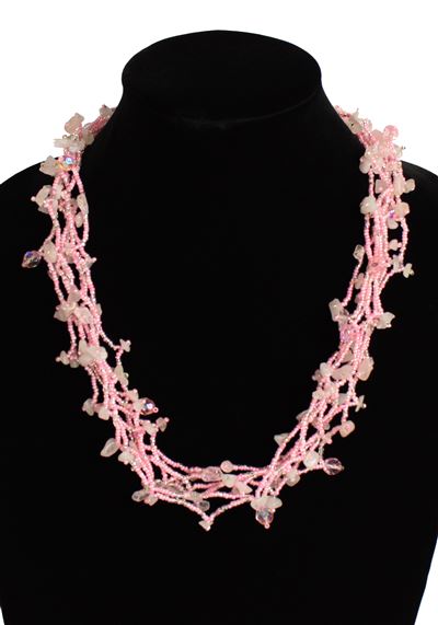 Full of Goodies Necklace, 24" - #164 Pink, Magnetic Clasp!