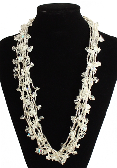Full of Goodies Necklace, 24" - #206 Crystal, Magnetic Clasp!