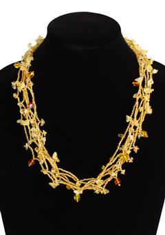 Full of Goodies Necklace, 24" - #207 Gold, Magnetic Clasp!