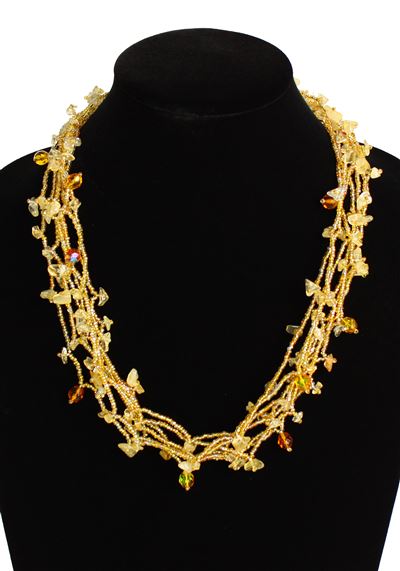 Full of Goodies Necklace, 24" - #207 Gold, Magnetic Clasp!