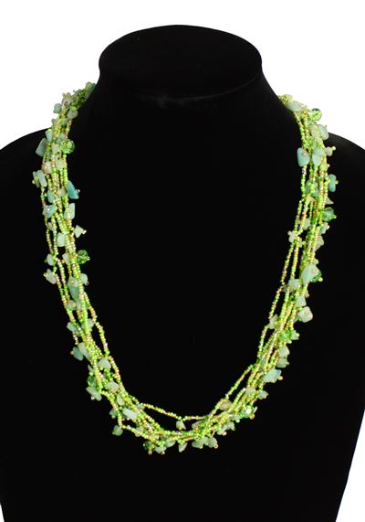 Full of Goodies Necklace, 24" - #211 Lime, Magnetic Clasp!