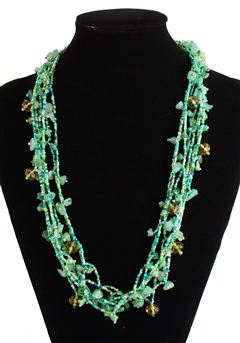Full of Goodies Necklace, 24" - #237 Kelly Green, Magnetic Clasp!