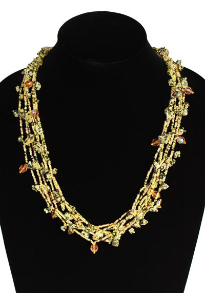 Full of Goodies Necklace, 24" - #507 Dalmation Pearl, Magnetic Clasp!
