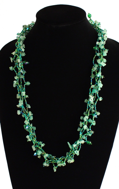 Full of Goodies Necklace, 30" - #109 Green, Magnetic Clasp!