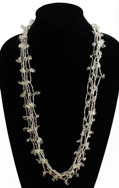 Full of Goodies Necklace, 30" - #114 White, Magnetic Clasp!