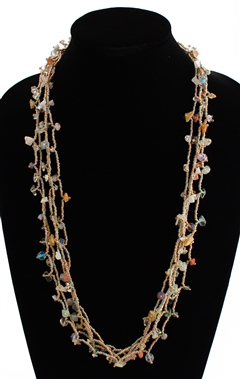 Full of Goodies Necklace, 30" - #160 Metallic, Magnetic Clasp!