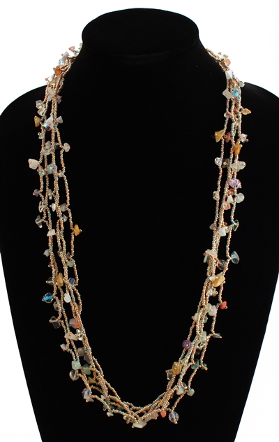 Full of Goodies Necklace, 30" - #160 Metallic, Magnetic Clasp!