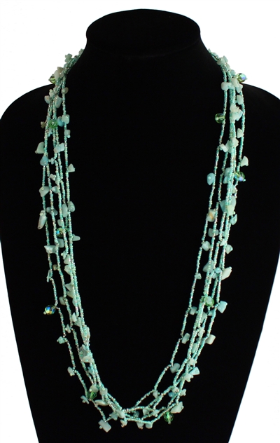 Full of Goodies Necklace, 30" - #162 Mint, Magnetic Clasp!