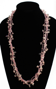Full of Goodies Necklace, 30" - #164 Pink, Magnetic Clasp!