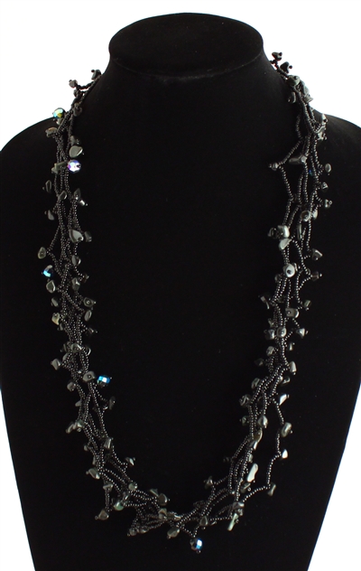 Full of Goodies Necklace, 30" - #200 Black, Magnetic Clasp!