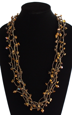 Full of Goodies Necklace, 30" - #201 Bronze, Magnetic Clasp!